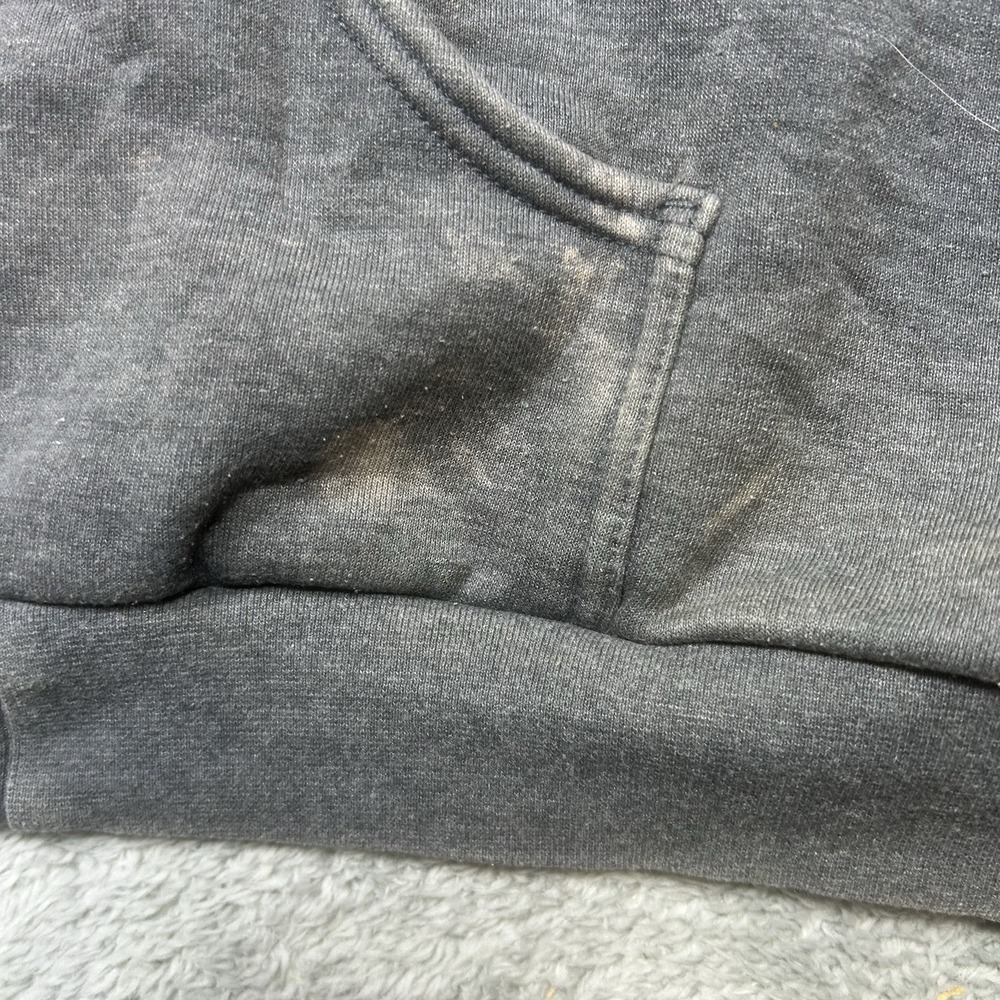 Vintage Carhartt Hoodie Mens 4XL GrayThermal Lined Full Zip Faded J149 *SPOTS - Picture 6 of 16